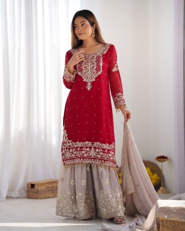 Top-Bottom And Dupatta Set Fully Stitched - Image 7