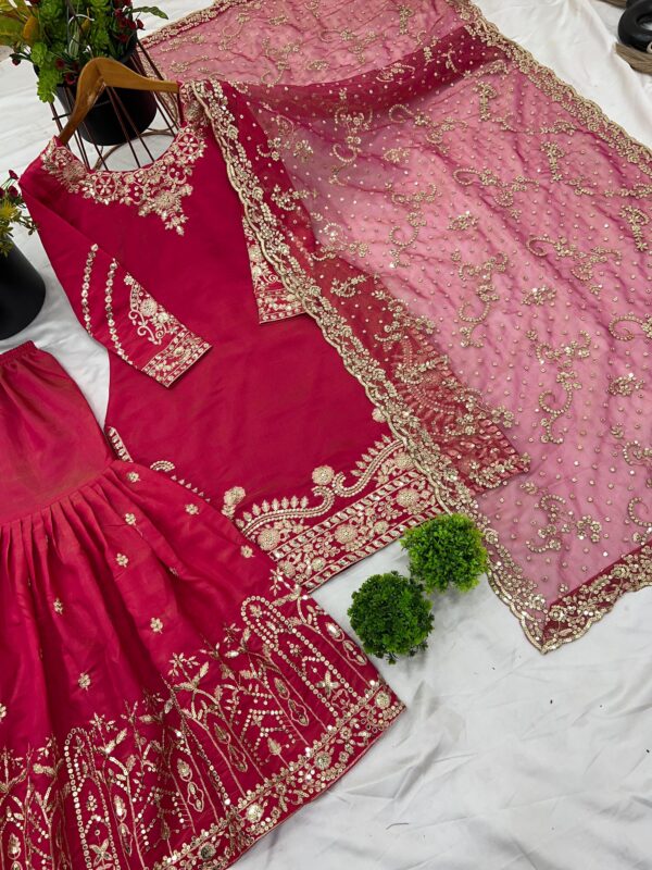 Top-Plazzo and Dupatta - Image 2